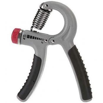 Tunturi 14TUSFU007 Fortalecedor de Agarre de Mano Ajustable, Duro, Unisex Adulto, Gris, Talla Única