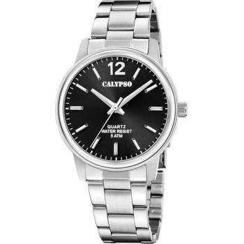 Reloj Calypso K5864/6 Hombre Basic Caja y Correa de Acero Inoxidable 316L Plateado