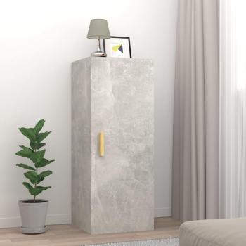 Armario de Pared Cuby con Tirador, 2 Estantes, color Gris, dimensiones 90x34.5x34 cm