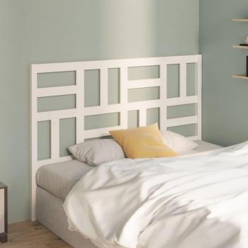 Cabecero de cama blanco 126x4x104 cm madera maciza de pino