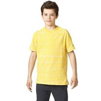 adidas YB AA DNA Tee - Camiseta para niño, color amarillo, talla 152
