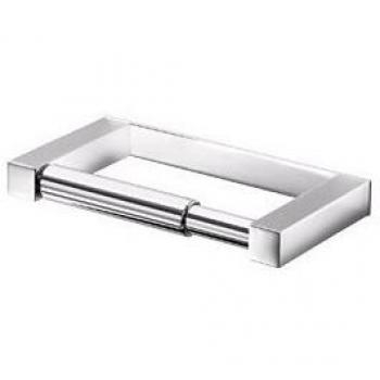 INDA - Accesorios de Baño, Serie Divo, Portarrollos con Barra Desmontable para Papel Higiénico en Latón Cromado, Dimensiones 18 x 9 x 2 cm