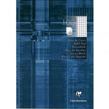 Bloc de Cours Clairefontaine A4 100 Hojas Cuadriculado 5x5mm 90g Perforado