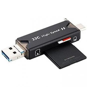 Lector de Tarjetas JJC CR-UTC3 USB 3.0 3 en 1 (SD, MMC y MicroSD) - Negro