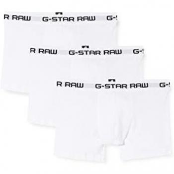 G-Star Raw Classic Trunks 3-Pack - Soft and Stretchy White Men's Underwear