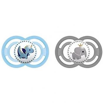 MAM Babyartikel 99953400 -  Pack de 2 chupetes de silicona,sin BPA, surtido: colores/modelos aleatorios