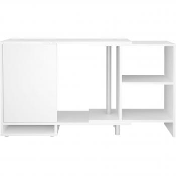 Unidad de Almacenaje de Esquina Modular con Estante Abierto Blanco FMD - Mueble de Almacenaje de Salón, Buffet para Salón, Armario Auxiliar, Armario de Almacenamiento