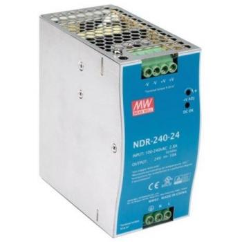 Fuente de Alimentación Industrial 240 W 24 V 10 A Montaje en Carril DIN