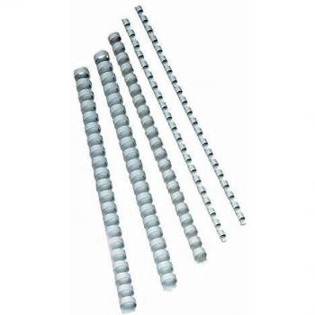 Canutillo Q-Connect Redondo 14 mm Plástico Blanco Capacidad 130 Hojas Caja de 100 Unidades