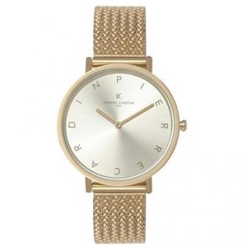 Reloj Analógico de Mujer Pierre Cardin Belleville Tribute CBV.1145 Dorado con Esfera Champán