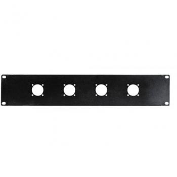 Panel mecanizado para rack 19'' 2 U para instalar 4 zócalos conectores altavoz FONESTAR FRP-32SPK