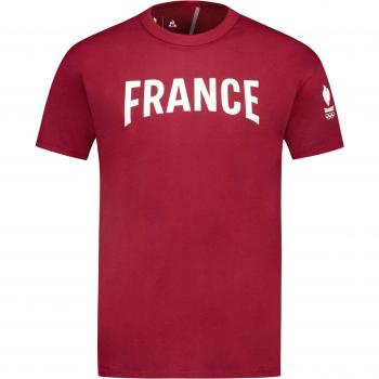 Paris 2024 Olympics Le Coq Sportif Team France Olympic Village T-Shirt - Red