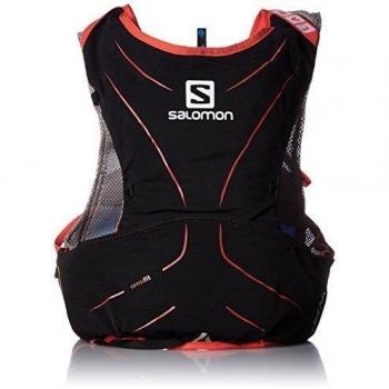 Salomon S-Lab Advanced Skin Backpack - Mochila de Hidratación para Running,  Set de 5, color Negro/Rojo, talla X-Large
