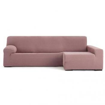 Funda Chaise Longue brazo largo derecho bielástica Jaz Rosa 180 x 120 x 360 cm
