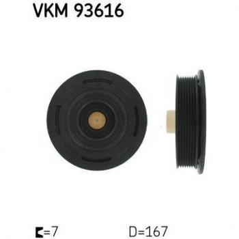 Polea de cigüeñal SKF VKM 93616 - Polea de transmisión, fabricada en material duradero, diseñada para vehículos específicos, con alta precisión en su fabricación, garantiza un rendimiento óptimo del sistema de distribución y reducción de