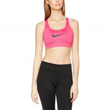 Nike Victory Shape H.S Sujetador Deportivo, Mujer, Rosa Vivid Pink/Black, M