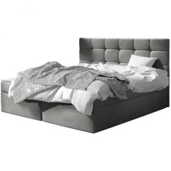 Cama Continental Comfivo 196 Manila 16 Doble Tapizada con Somieres 140x200 cm - Gris - Con Dos Cajones