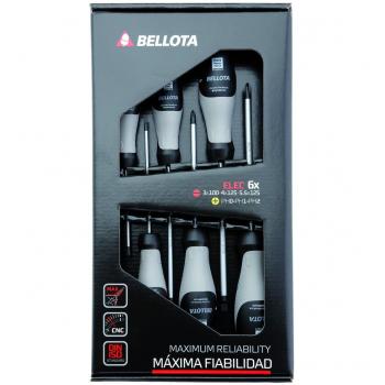 Bellota 66291-ELEC - Pack de 6 destornilladores para electricista