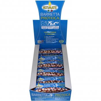 Ultimate Barretta Proteica Avellana 24uds - Barra proteica de Avellana, 24 unidades de 40g, Ultimate Italia
