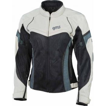 Chaqueta textil de motocicleta para mujeres GMS Tara Mesh - Negro Beige (S)