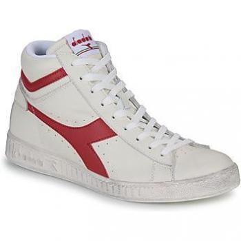 Diadora Unisex Game L High Waxed Sneakers - White/Red