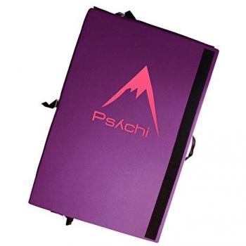 Psychi - Almohadilla triple para escalada, con correas, morado, 90*180*12.5cm