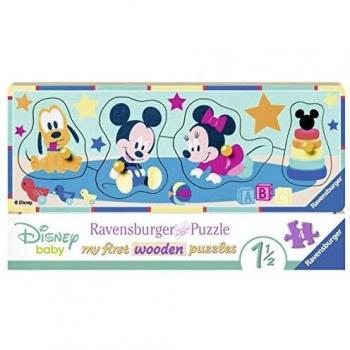Puzzle de Madera para Niños Mis Primeros Personajes Disney - 4 Piezas Ravensburger
