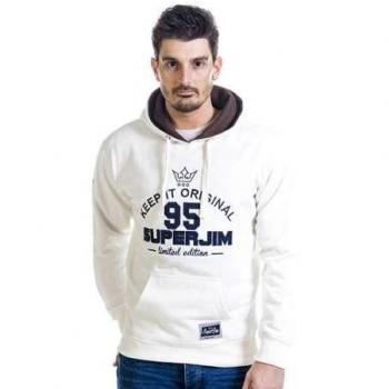 Jim Sport Silver Sudadera, Hombre, Blanco, M