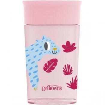 Vaso Entrenador 360° Rosa Sin Boquilla y Asas 300ml Dr. Brown's