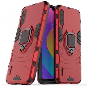 Funda Magnética Con Anillo Para Móvil Xiaomi Mi A3 - Carcasa Magnética con Anillo Imán Antigolpes Resistente Rígida Dura con Soporte para Coche y Ver Multimedia Manos Libres [Tecn