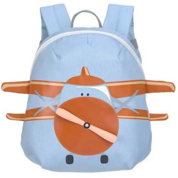 Mochila Infantil LÄSSIG Tiny Drivers - Avión Propulsor, Azul, Unisex