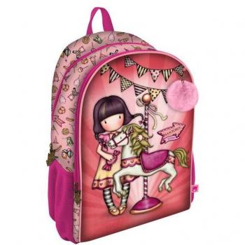 Mochila Gorjuss Fairground Carousel con 2 Cremalleras - Safta 31,5x40x22,5cm