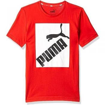 Puma Big Logo tee B Camiseta, Unisex niños, High Risk Red, 128