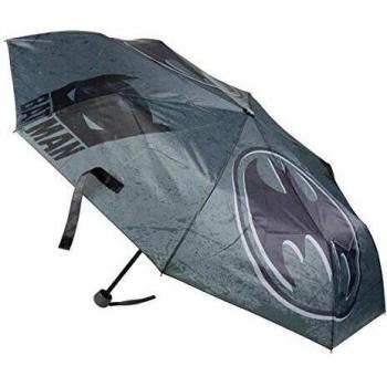 Artesanía Cerdá 2300000504 Paraguas Plegable Batman, Negro con Trazas Grises, 67 x18 x18 cm