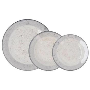 Vajilla de Porcelana Quid Faro 18 Piezas para 6 Personas - Apta para Microondas - Color Blanco