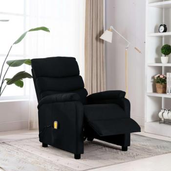 Poltrona Masaje Reclinable Negra de Tela