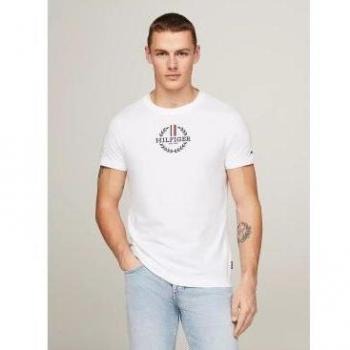 Camiseta Tommy Hilfiger Global Stripe Blanco