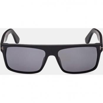 Tom Ford Black Rectangular Men's Polarized Sunglasses