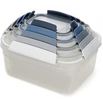 Set de 5 Contenedores de Alimentos Joseph Joseph Nest Lock, Herméticos, a Prueba de Fugas, Apilables y Sin BPA - Azul Sky