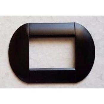 Placa Compatible Living Internacional Bticino - Negro Mate - 3 Foros