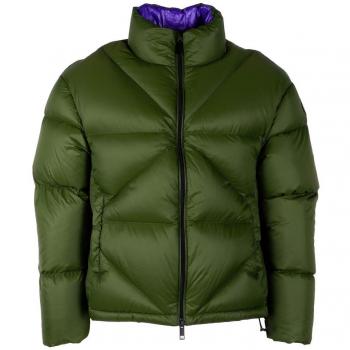 Centogrammi Emerald Green Nylon Puffer Jacket with Duck Down Padding - M