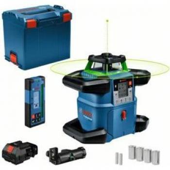 Láser Rotativo Bosch Professional GRL 650 CHVG - 18V, Alcance hasta 650m, Laser Verde, Incluye L-BOXX y Receptor LR65G