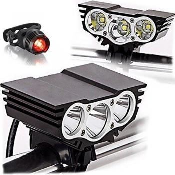 Tobole Solarstorm 6600Lm del faro del Cree x3 bicicleta de la bici llevó la linterna Linterna Negro Con 4x18650 batería 6400mAh