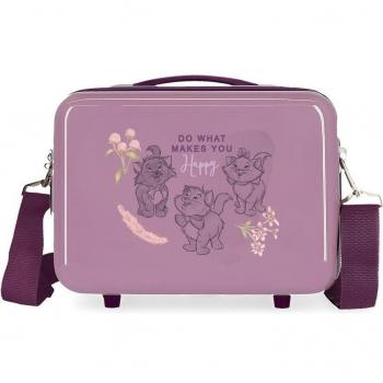 Disney - Neceser infantil ABS Aristogatos Nude adaptable morado