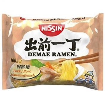 100g Nissin fideos instantáneos sabor de cerdo x 5 paquetes