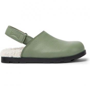 CAMPER Brutus Sandals for Girls - Green, Smooth Leather, Size 29 and Size 11