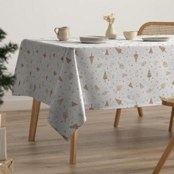 Mantel Navidad Rectangular Antimanchas Algodón Tacto Tela 160x200 cm