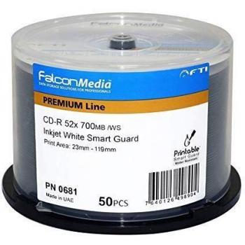 falconmedia – CD-R 52 x FF Printable SmartGuard Pro Premium Terrine 50 Pcs