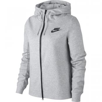 Nike W NSW OPTC Hoodie FZ Chaqueta, Mujer, Gris