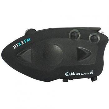 Midland C1143 - Casco intercomunicador individual con Bluetooth, para Smartphone/Teléfono celular, color negro
